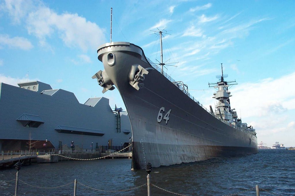 USS Wisconsin (BB-64) moored at Nauticus