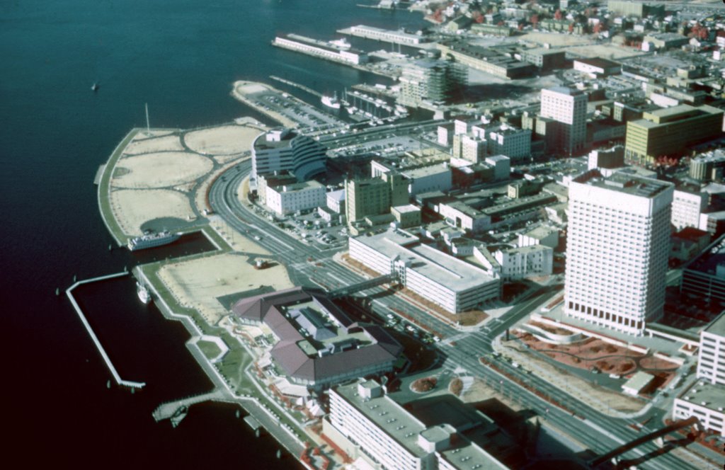 Aerial View of Downtown - photo taken in color infrared film in 1984
