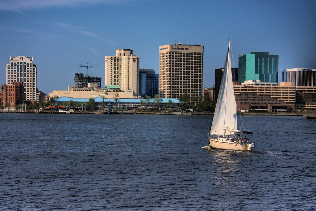 Sailing Into Downtown Norfolk