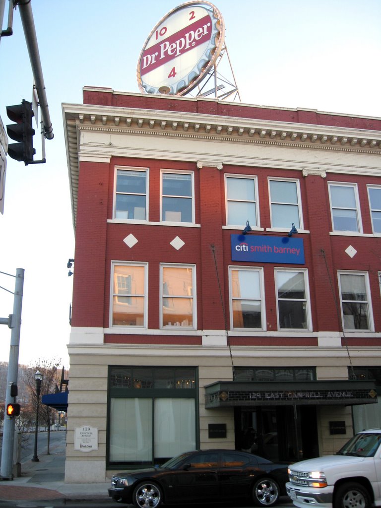 Dr. Pepper Clock on Building