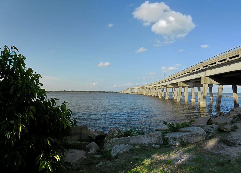 Rt. 360 - Tappahannock Bridge crossing the Rappahannock River, Essex County, VA.