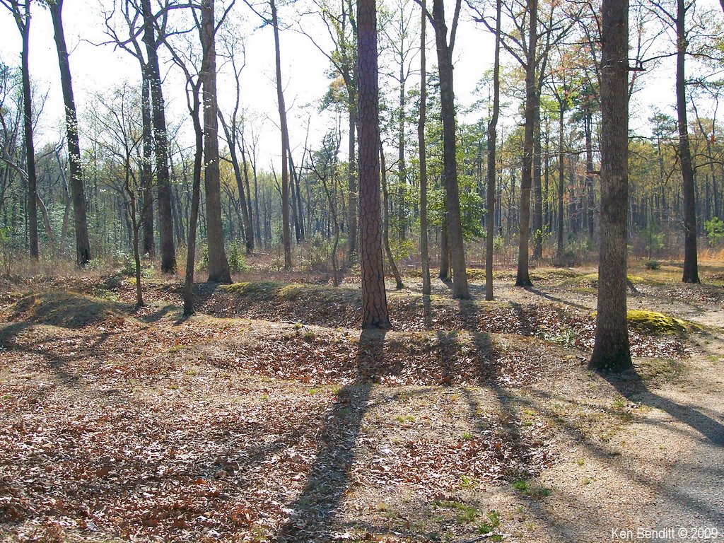 Union trenches at Cold Harbor battlefield.