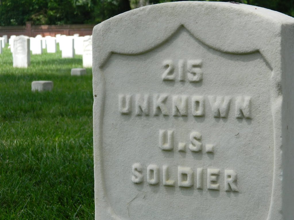 Detail of tombstone at Seven Pines National Cemetery.  This is really the only preserved land associated with the Battle of Seven Pines, one of the bloodiest battles in the Civil War up to that point.  It has significance as the battle in which Joe Johnst