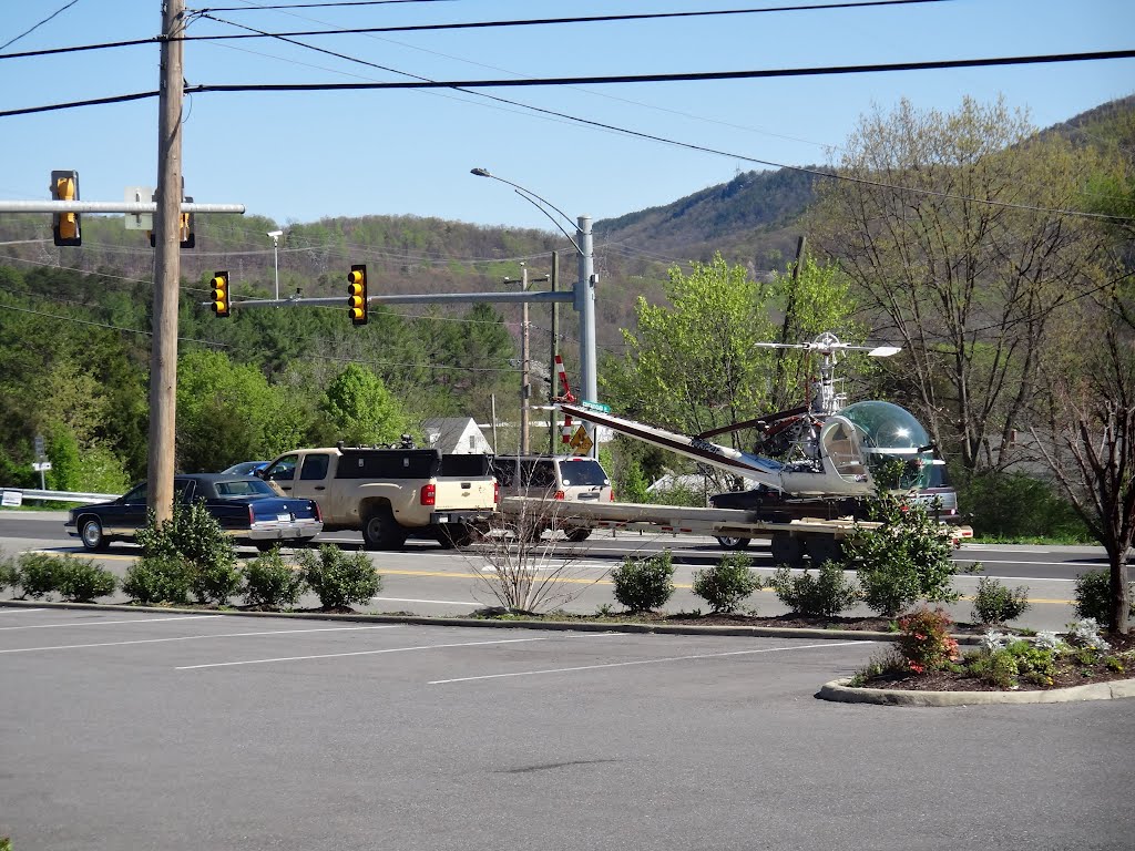 Helicopter on Trailer