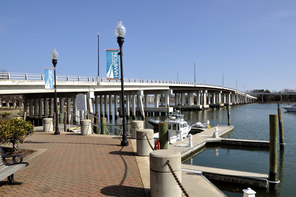 VIRGINIA: HAMPTON: The Settlers Landing Road Bridge from the south side in Hampton