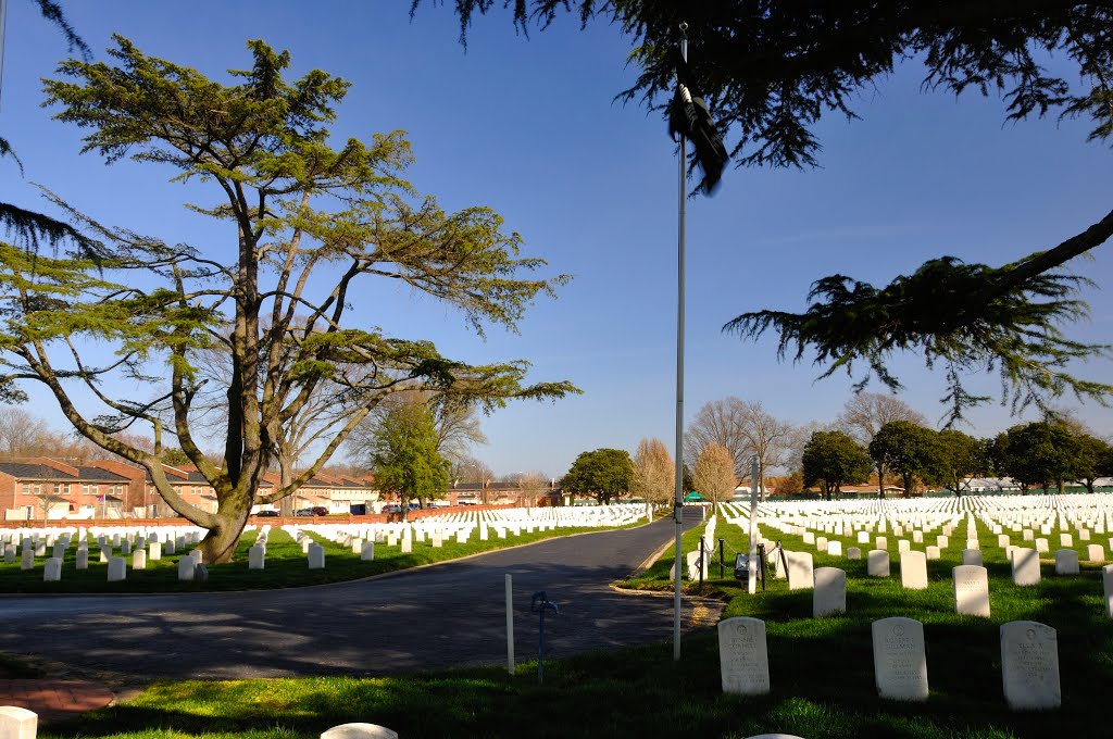 VIRGINIA: HAMPTON: PHOEBUS: view to the east from within Hampton National Cemetery, Phoebus Addition, West County Street