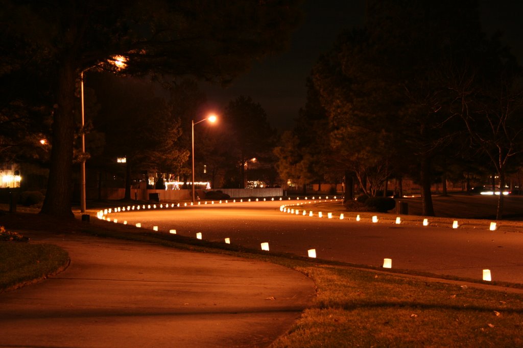 Luminaria on Christmas Eve, Chesapeake, Va.