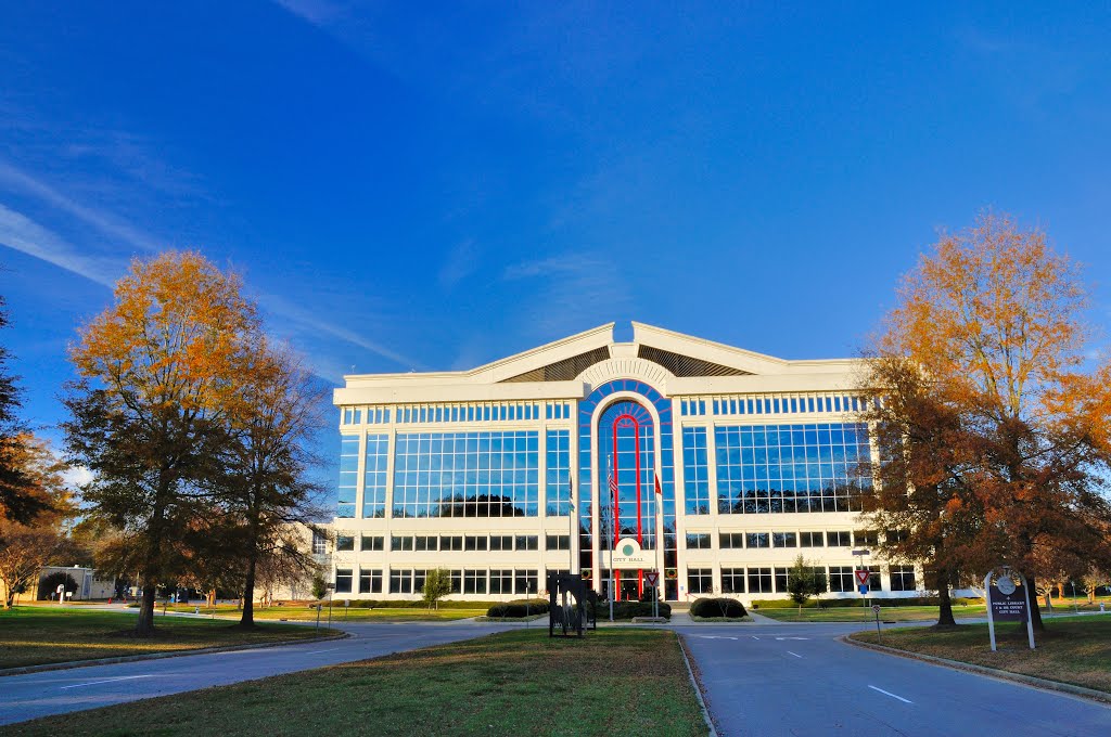VIRGINIA: CITY OF CHESAPEAKE: City Hall, 306 Cedar Road main entrance aspect