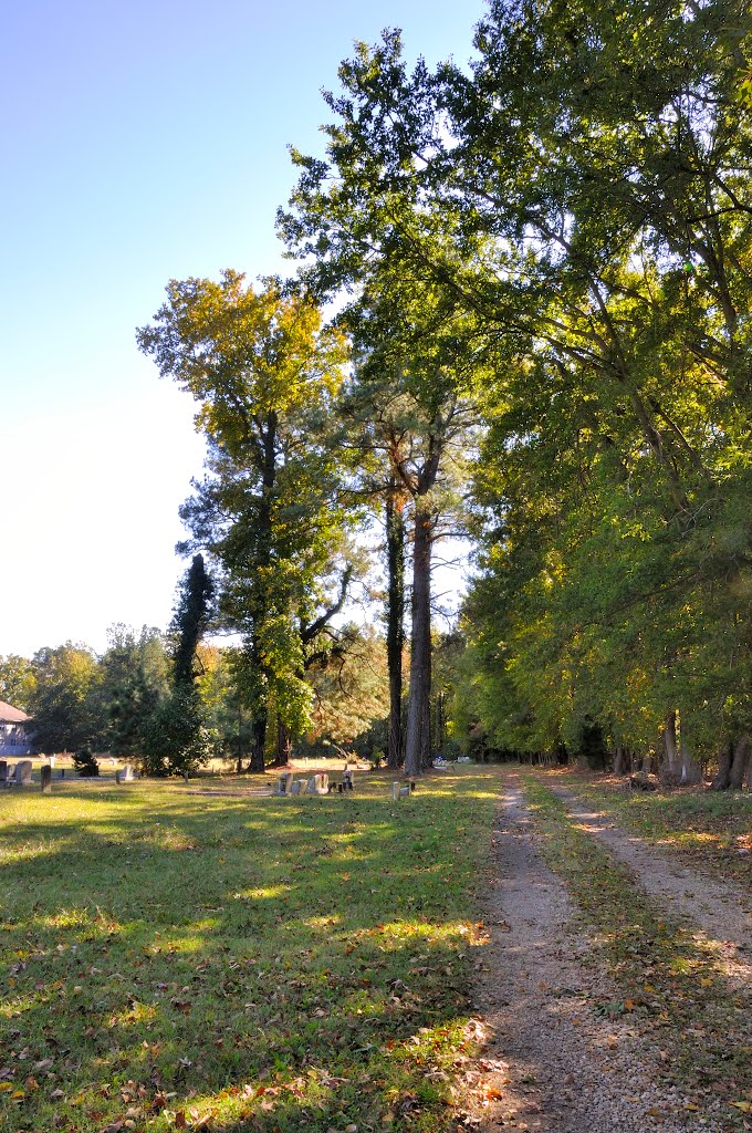 VIRGINIA: CHESAPEAKE: Saint Lukes African Methodist Episcopal Church, 241 Saint Lukes Church Road road to the far cemetery
