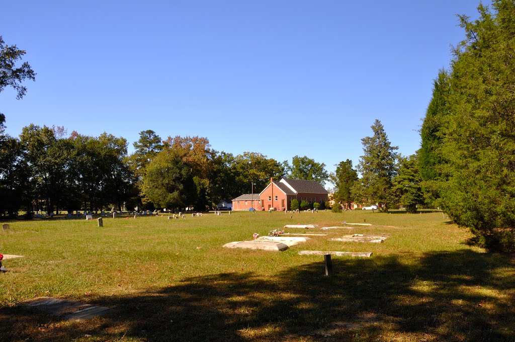 VIRGINIA: CHESAPEAKE: Saint Lukes African Methodist Episcopal Church, 241 Saint Lukes Church Road as seen from the cemetery