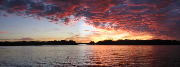 Sunset viewed from LaCrosse Municipal Boat Harbor