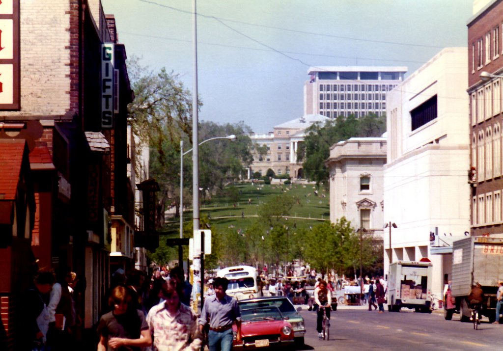 Late 70s, State Street and Bascom Hill, University of Wisconsin- Madison