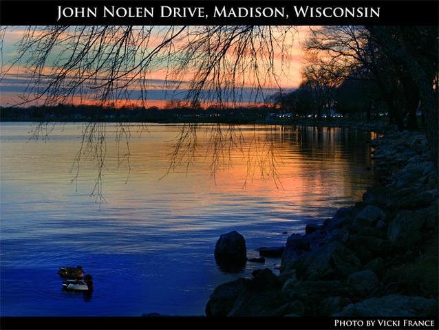Lake Monona late autum sunset