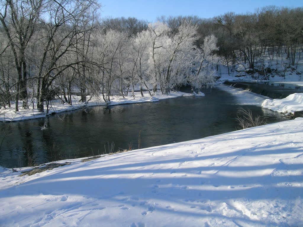 morning frost at the dam