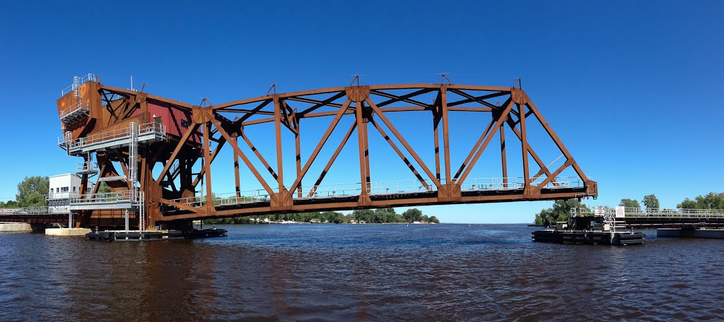 Lift Bridge over the Fox River in Oshkosh, Wisconsin