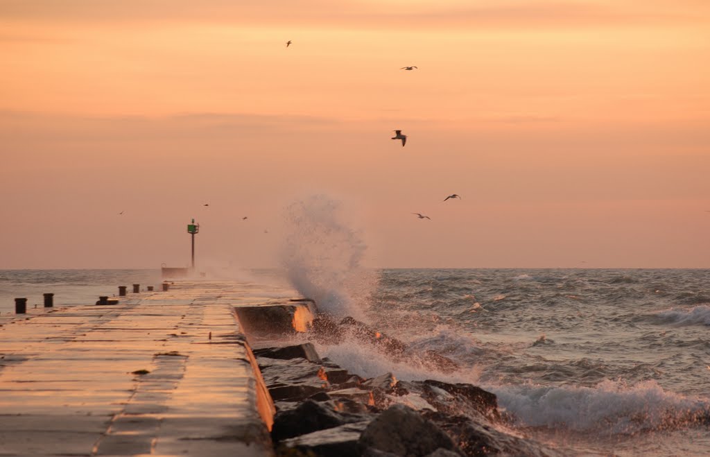 Lake Michigan morning waves