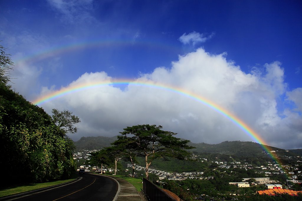 Punch bowl over the double rainbow !