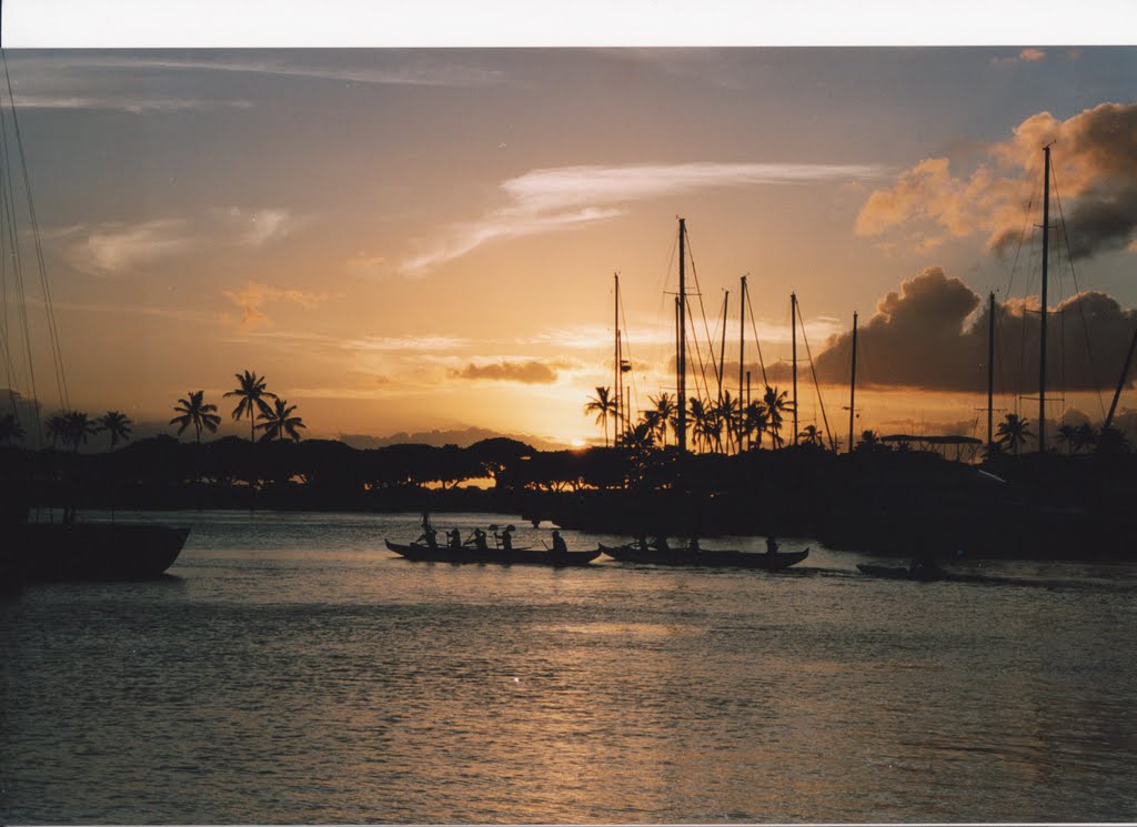 Rowing in to the Sunset