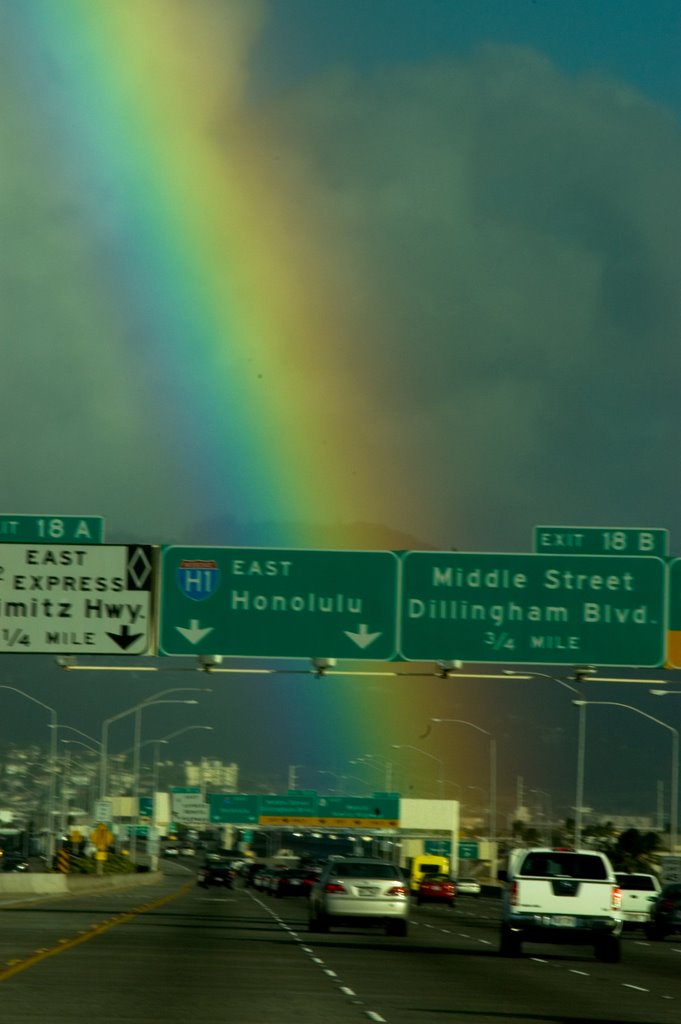 rainbow over the hwy