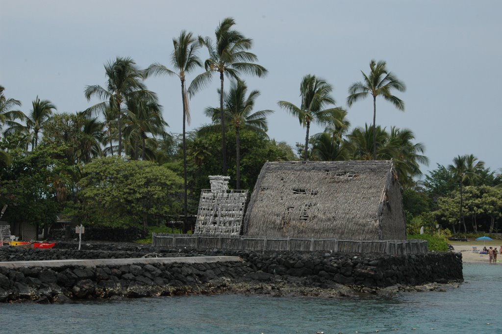 Kailua, HI - Ahu Aina Heiau - Ocean side view
