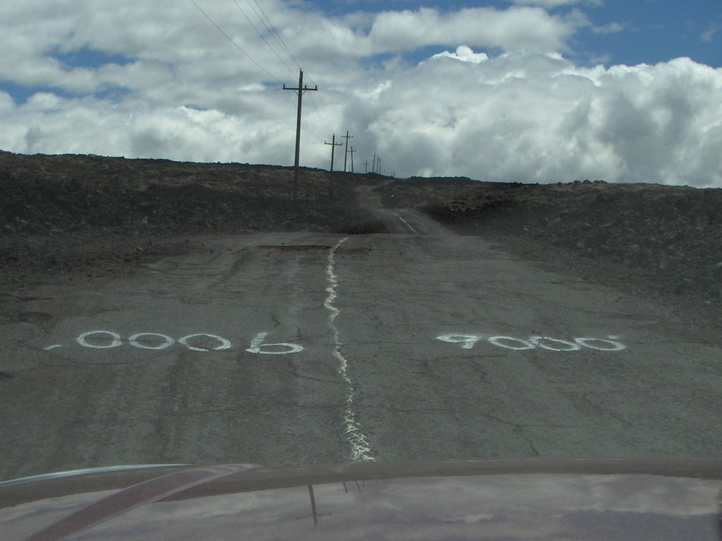 Road to Mauna Loa Observatory at 9000 feet (2743m)
