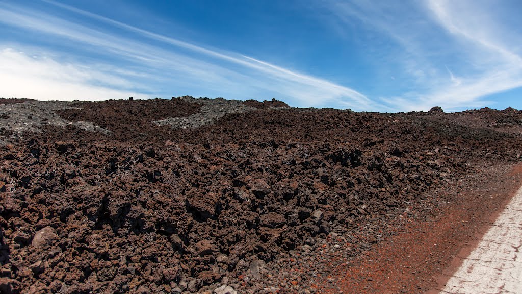 Aa and Pahoehoe Lava on Mauna Loa