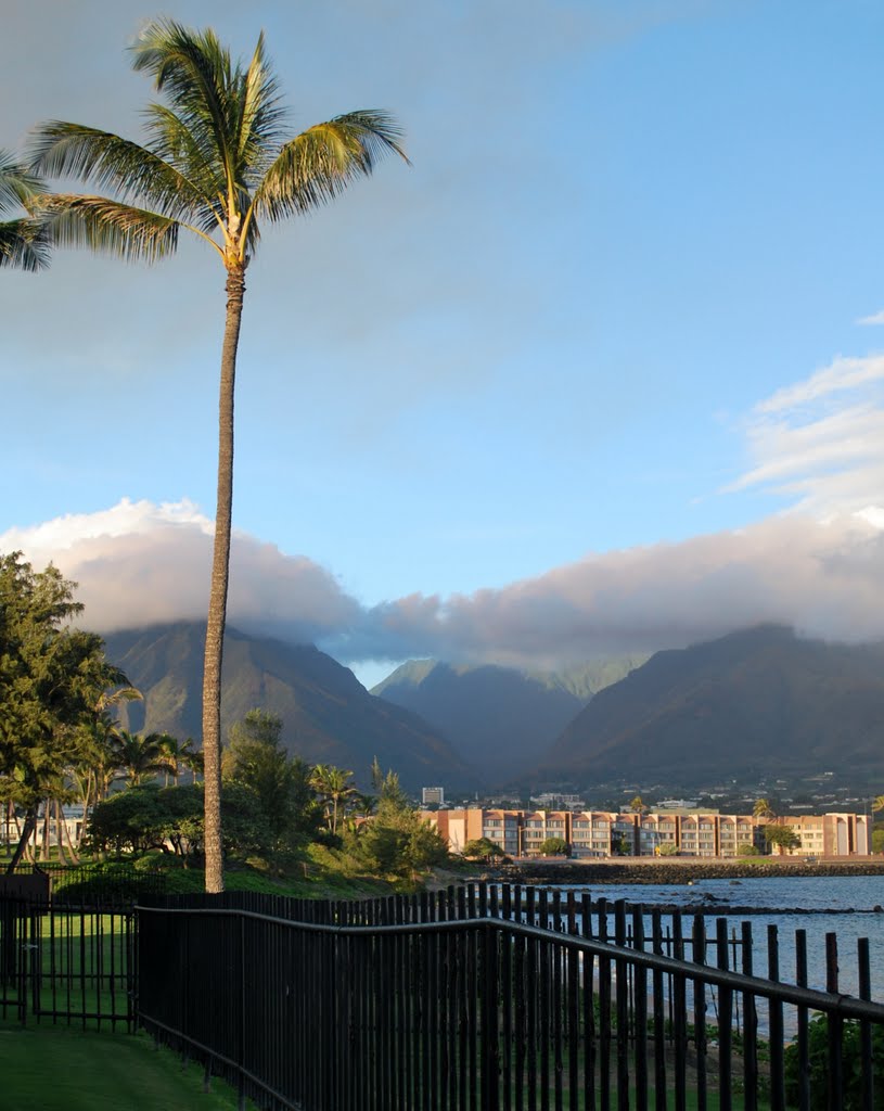 West Maui Mountains over Kahului Harbor