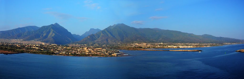 Panorama of Kahului and West Maui Mtns