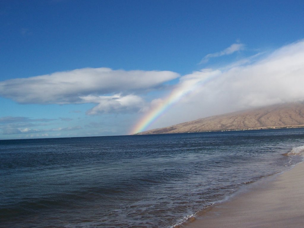 Rainbow over West Maui from Sugar Beach