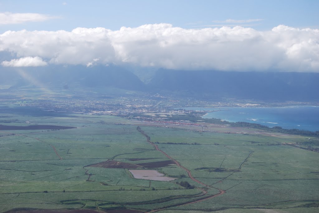 Wailuku / Kahului from above Paia