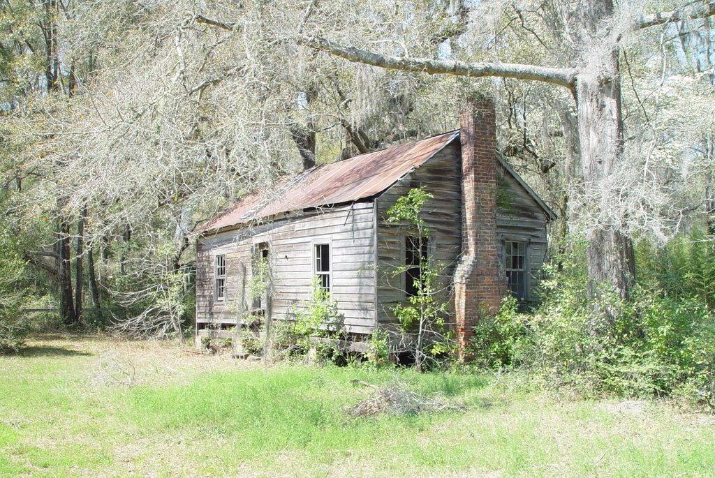 abandoned weathered cracker house, west end of historic district, Lloyd, Fla (3-16-2008) 1