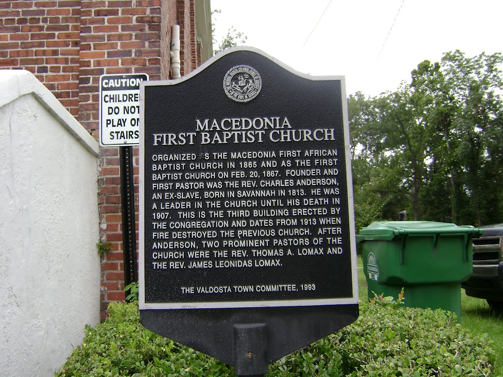 Macedonia First Baptist Church Historic Sign