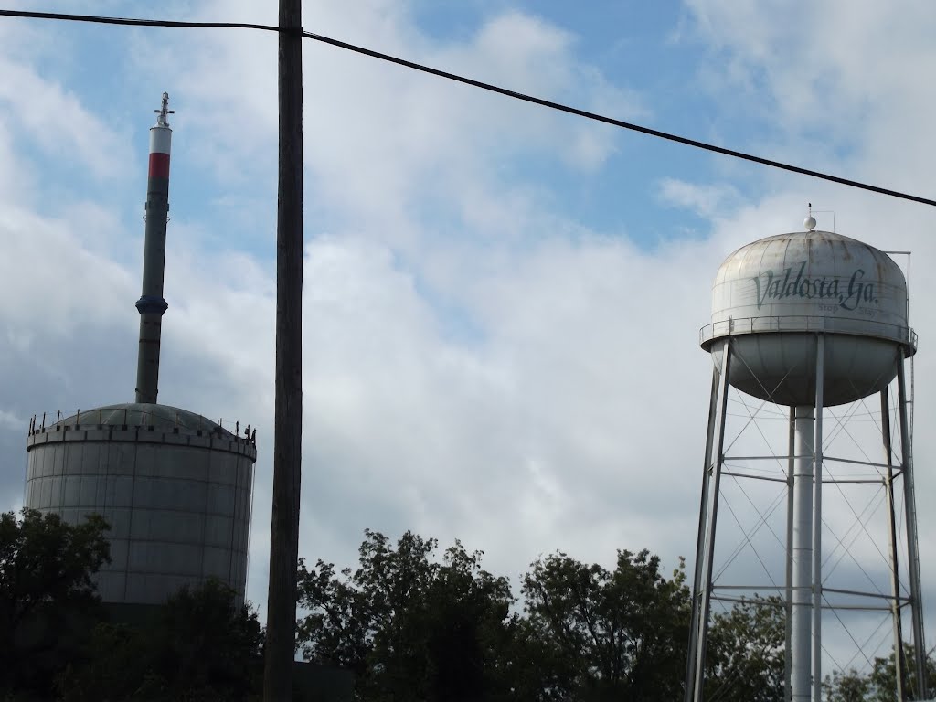 Tower for water and another.