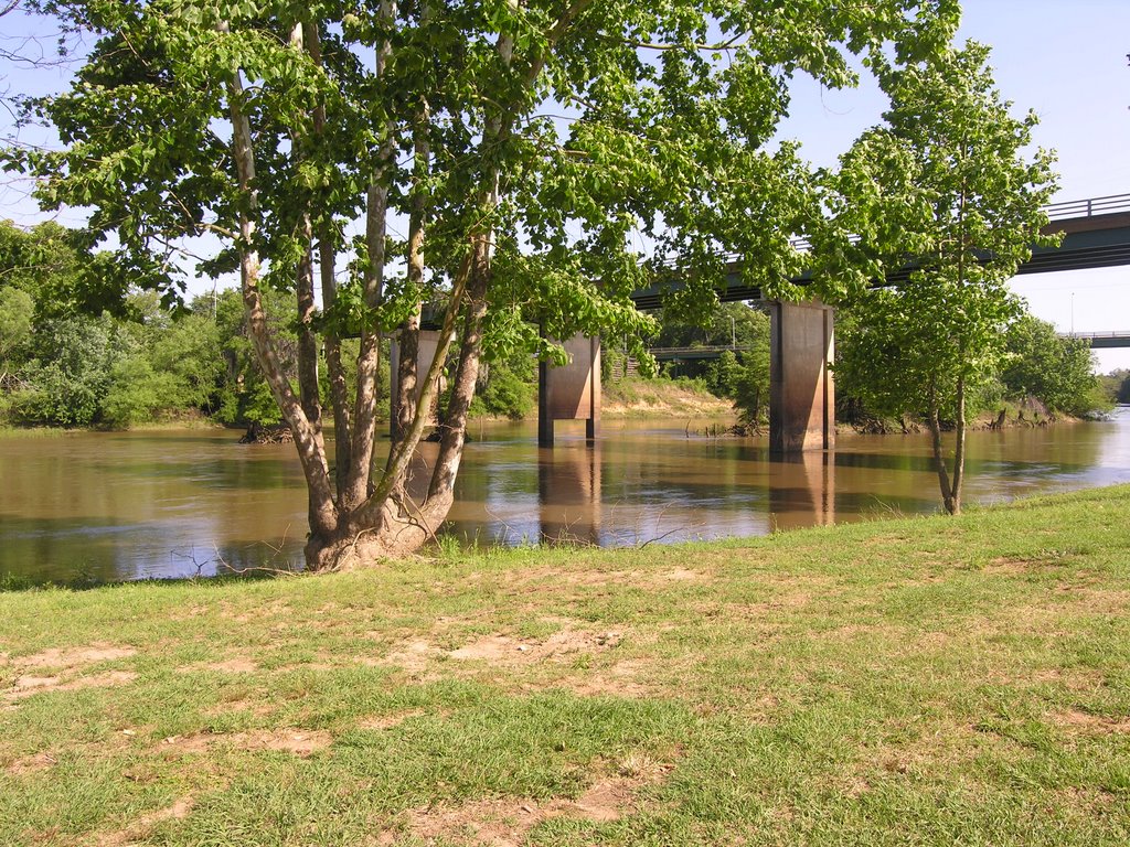 Hawkinsville Bridge over swollen Ocmulgee