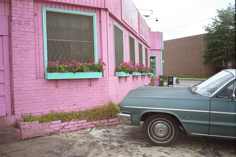 Pink bar & green car, Atlanta - 1989