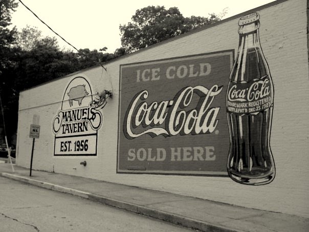 Dibujo mural de Coca-Cola.