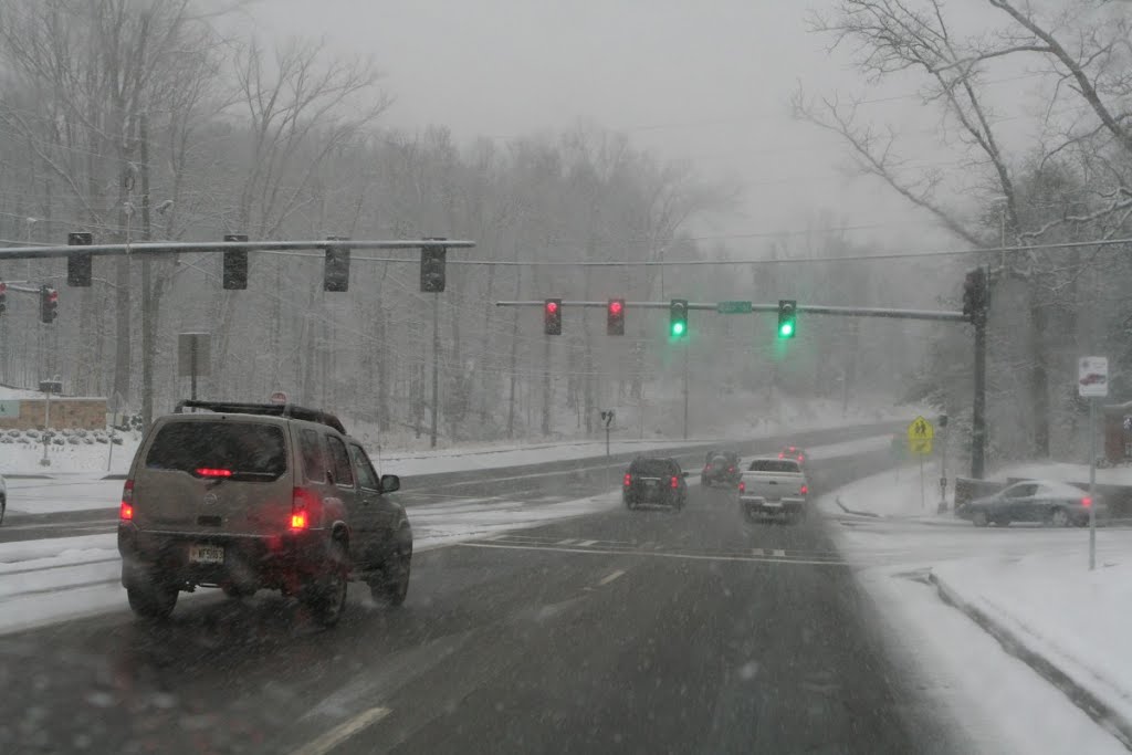 Snow in Gainesville, Ga.