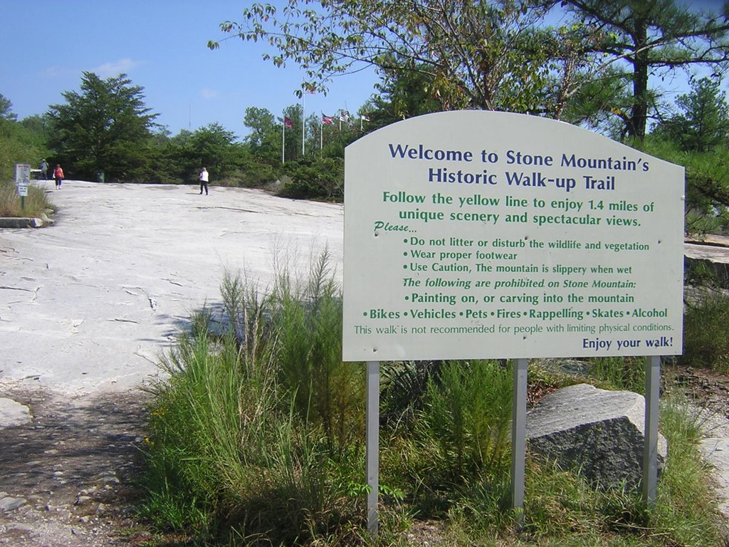 Beginning Of Trail Up Stone Mountain