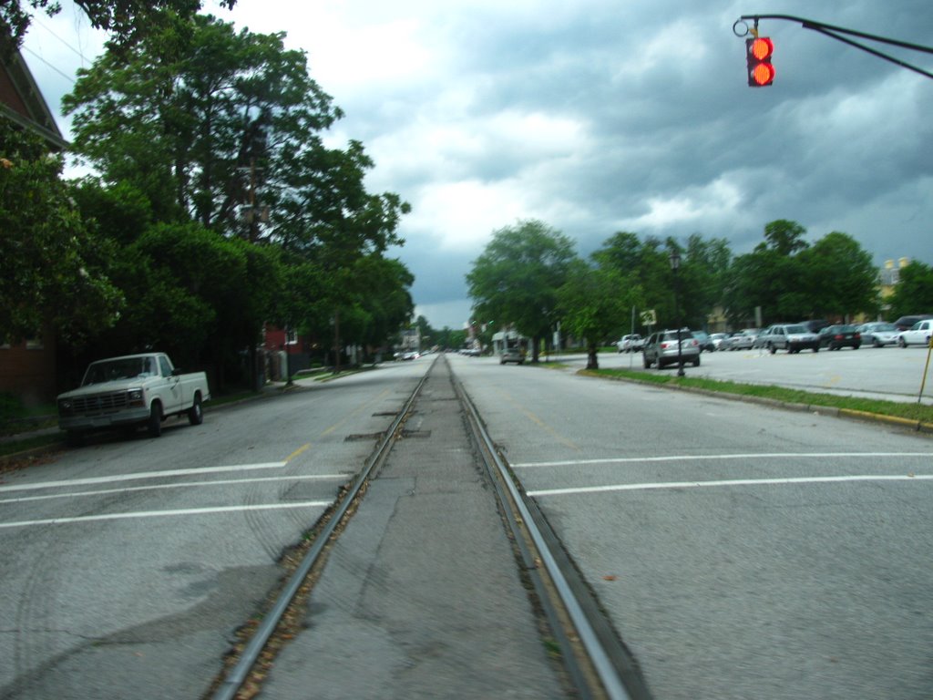 Railroad tracks in Downtown Augusta