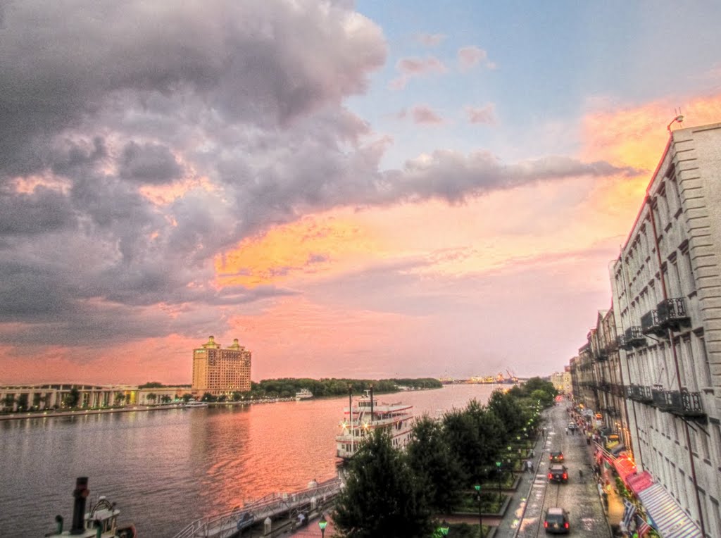 Orange Sunset - East River Street (Savannah, GA) Summer 2011