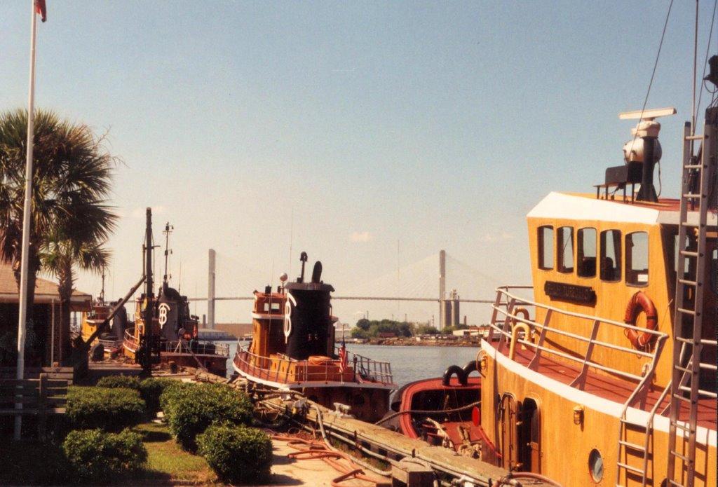 tug boats, Savannah river, Savannah Georgia (1993)