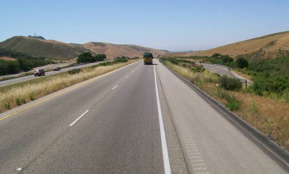 North Bound Top Of Solomon Grade Looking At The Back Side Of Orcutt Hill