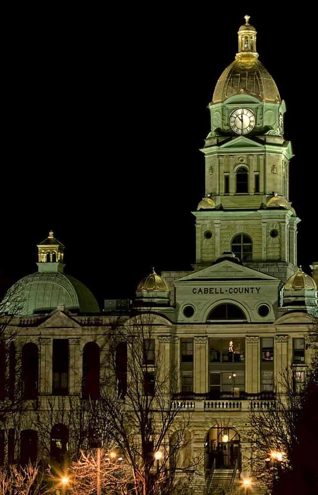 Cabell County Courthouse at Night