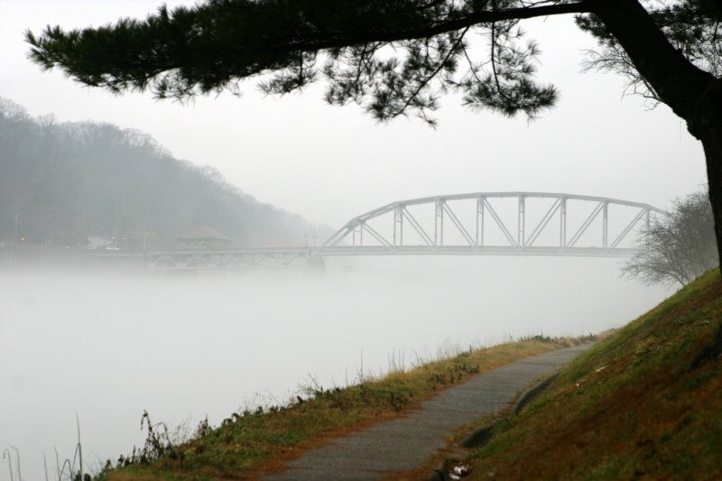 Kanawha River fog in January