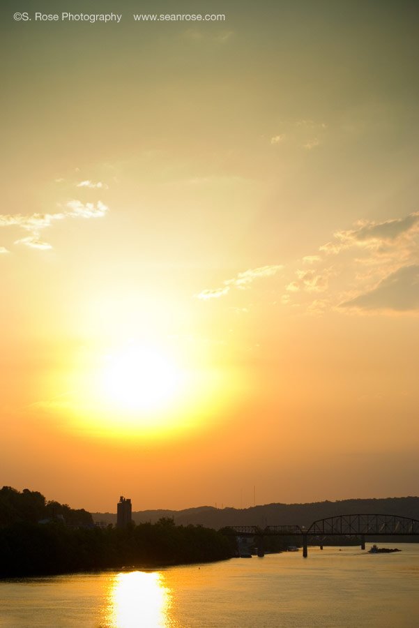 Sunset over Kanawha River, Charleston WV