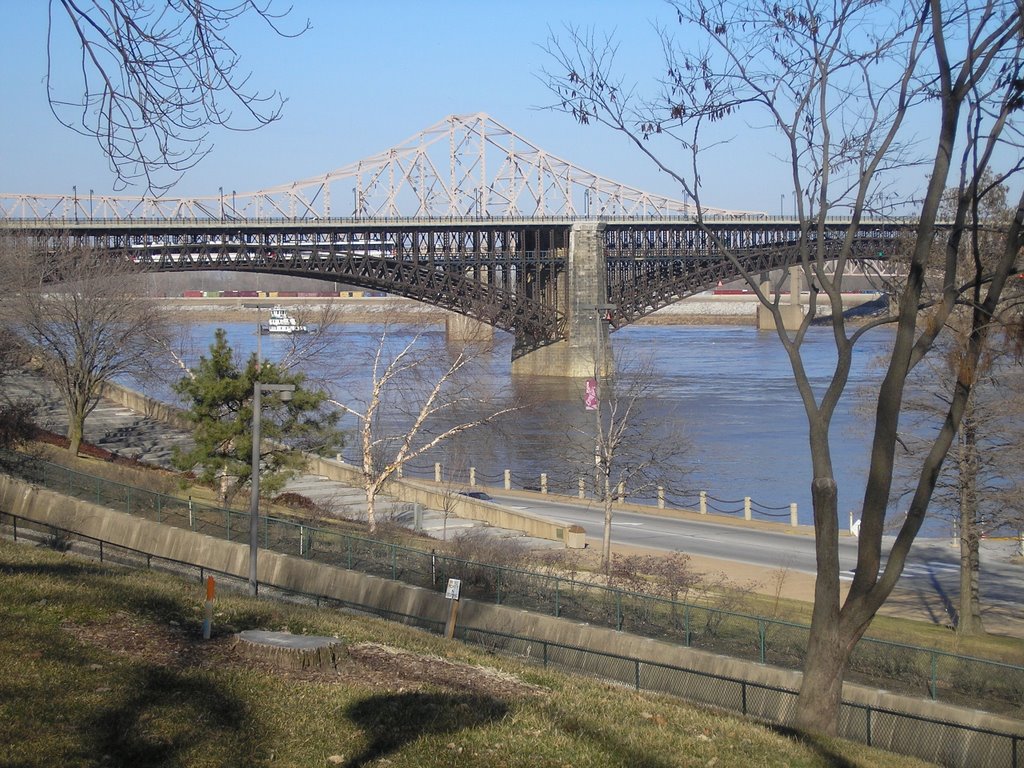 View Of The Eads Bridge From Jefferson Natl Park, St. Louis, MO