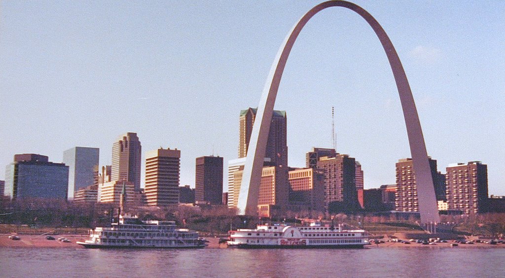 St. Louis viewed from Illinois Side of Mississippi - 1991