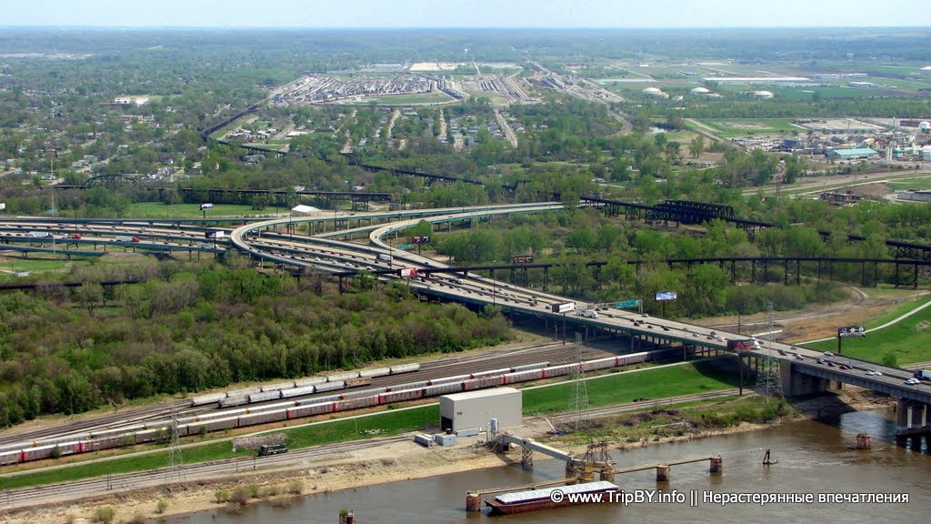 Сложная система дорог. St. Louis, IL