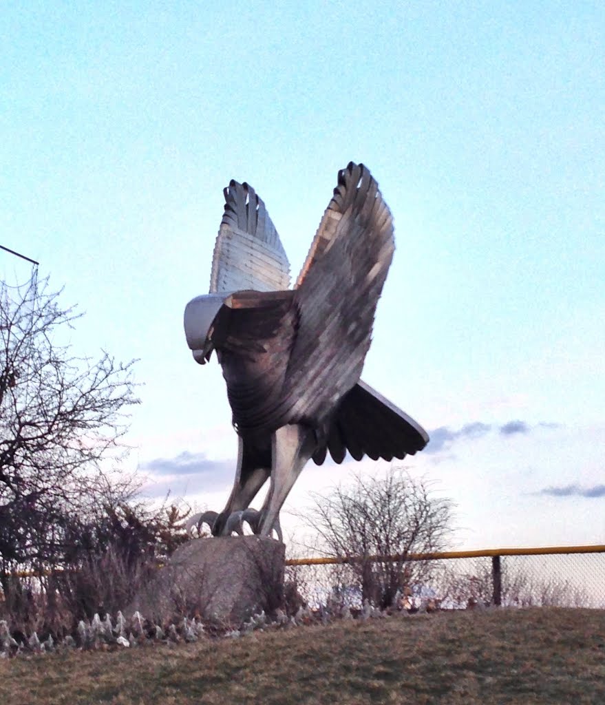 Hawk Statue On University Of Iowa Campus