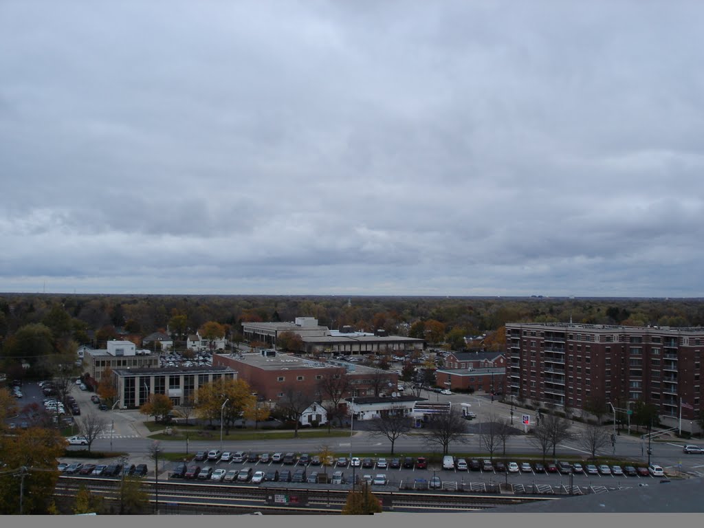 Arlington Heights looking toward the library